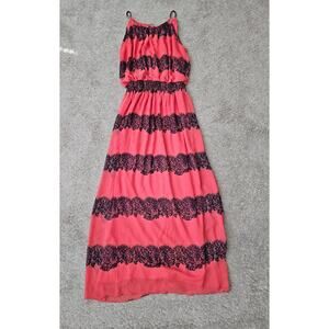 EnFocus Long maxi dress 8P Salmon pink & Blue Color womens petite